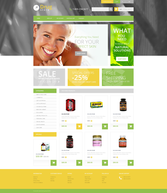 drug store medical health opencart themes