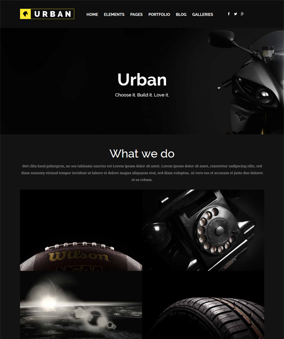 urban dark wordpress themes
