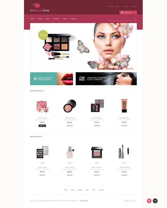 beauty shop perfume cosmetics hair products woocommerce themes