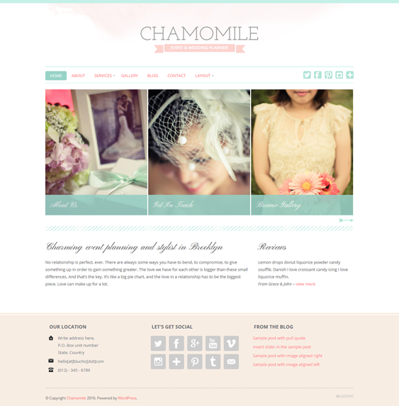 chamomile feminine wordpress themes