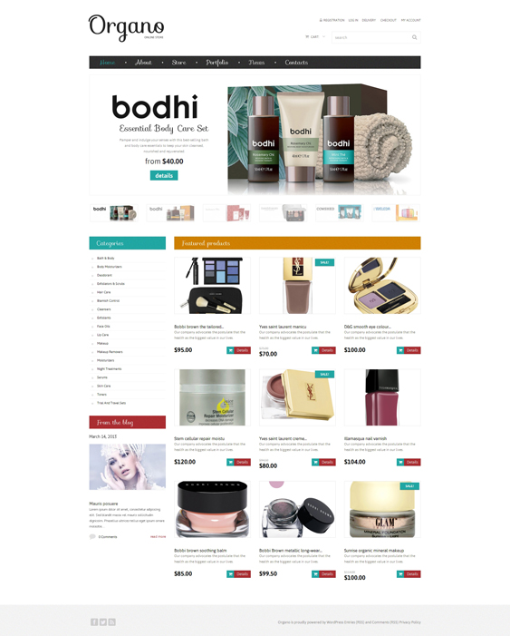 perfume cosmetics hair products woocommerce themes store
