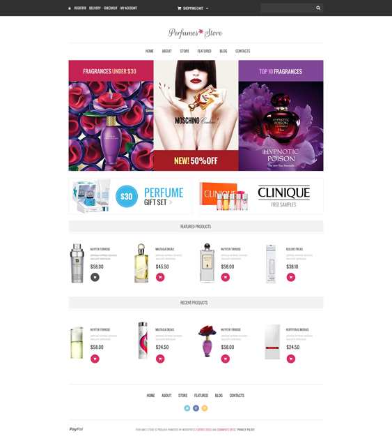 perfume cosmetics hair products woocommerce themes store 1