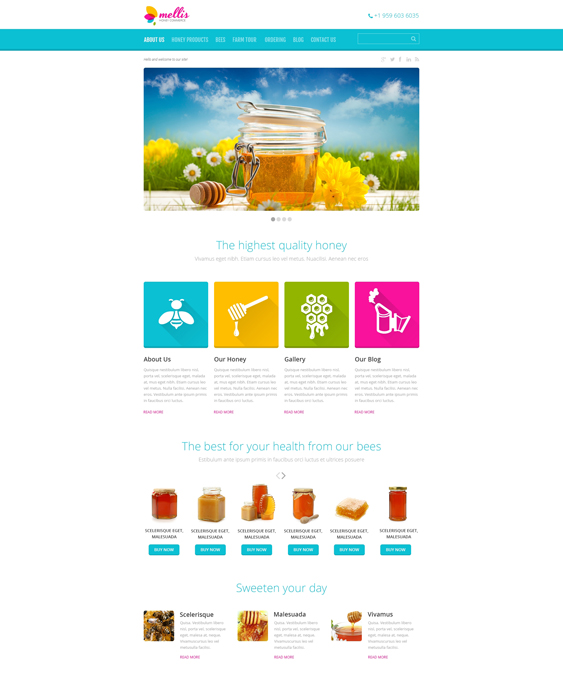 honey food drink wordpress themes