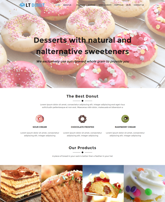 lt donut restaurant wordpress themes
