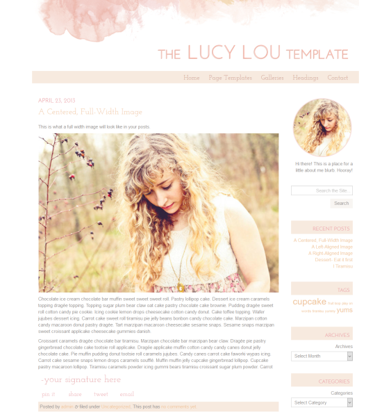 lucy lou feminine wordpress themes