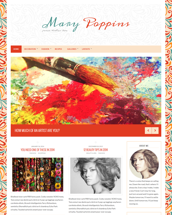 mary poppins feminine wordpress themes