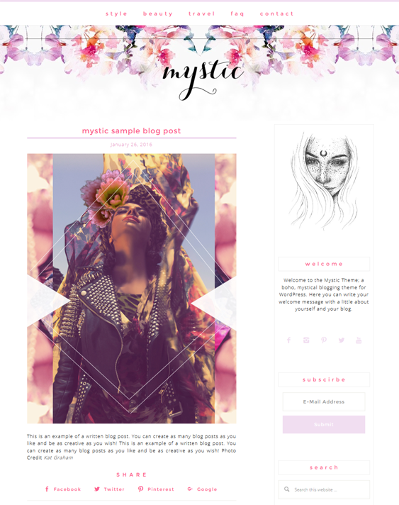 mystic feminine wordpress themes