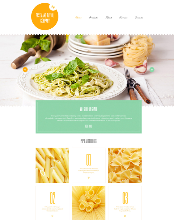 pasta food drink wordpress themes