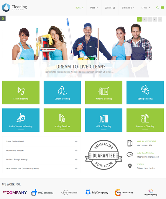 cleaning company wordpress themes