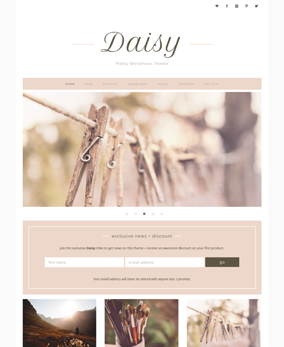 daisy feminine wordpress themes