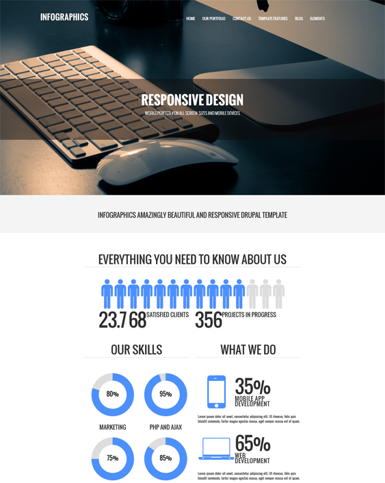 infographics business drupal themes