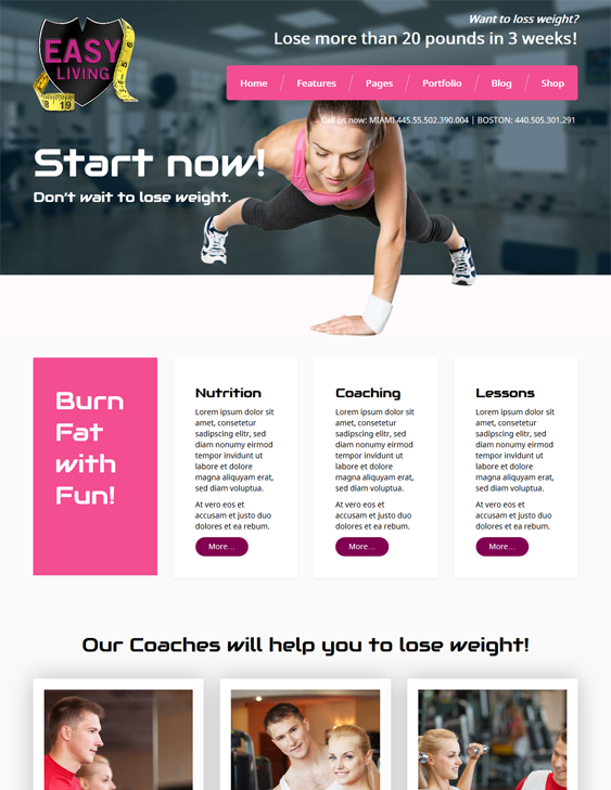 meet easyliving gym fitness wordpress themes