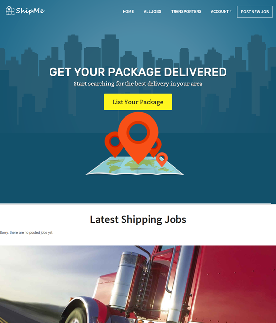 shipme logistics transportation wordpress themes