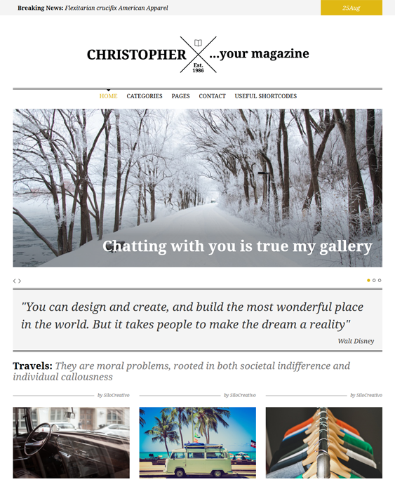 christopher magazine news wordpress themes