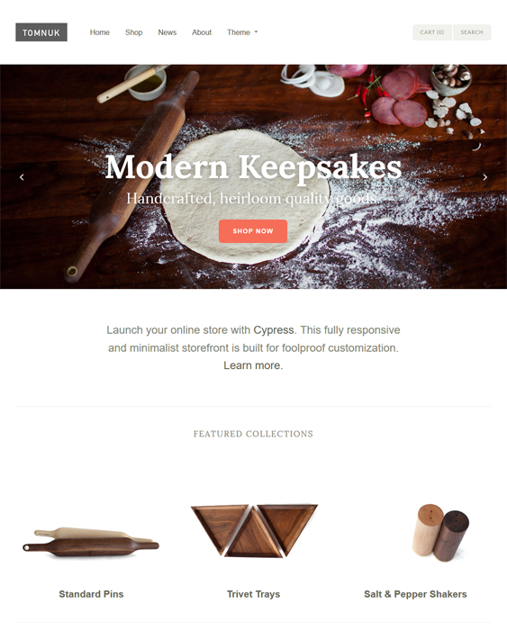 cypress kitchenware shopify themes
