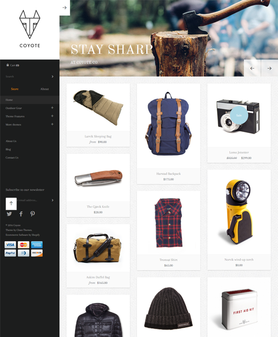 masonry shopify themes outdoor goods camping equipment