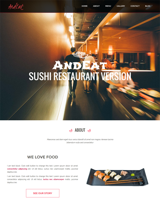 andeat restaurant wordpress themes