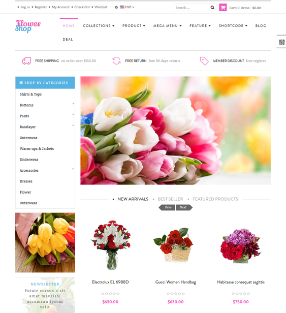 ap flower responsive shopify themes