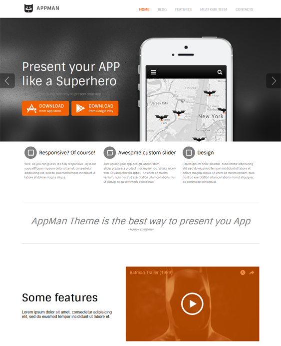 appman promoting apps wordpress themes