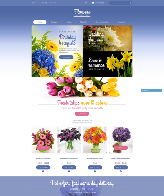 flowers florists plant stores shopify themes