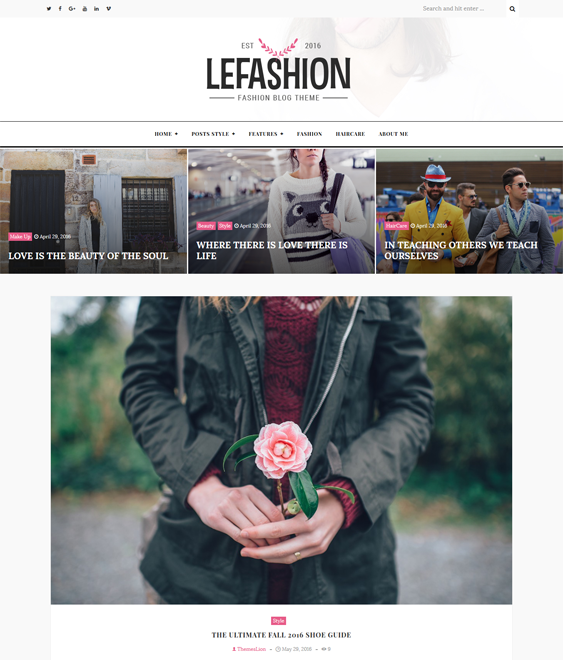 le fashion blog wordpress themes