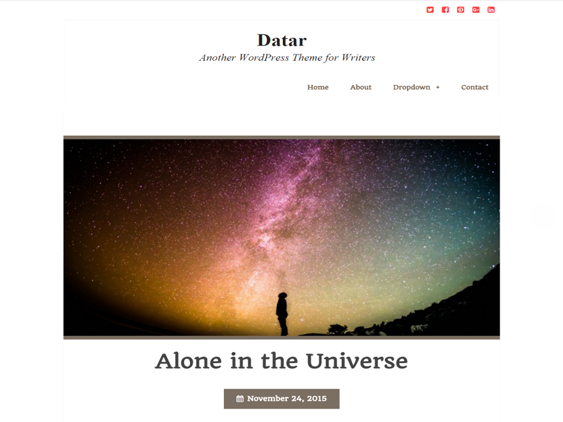 datar free minimal wordpress themes
