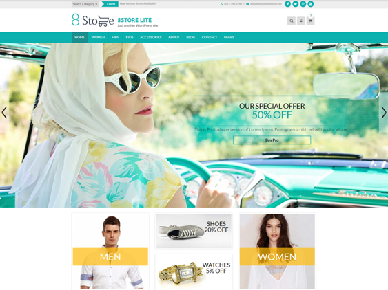 eight store free woocommerce themes