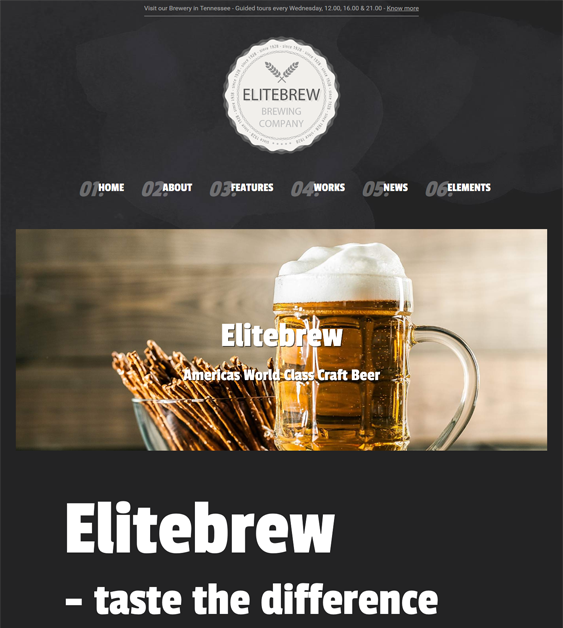 elitebrew food drink recipe wordpress themes
