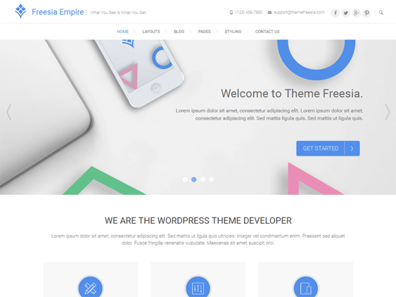 freesia free business wordpress themes