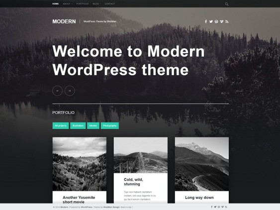 modern free dark wordpress themes
