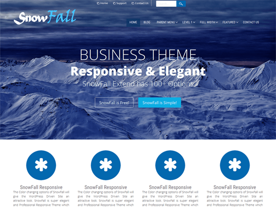 snowfall free business wordpress themes