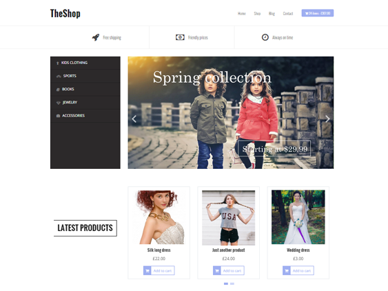 the shop free woocommerce themes