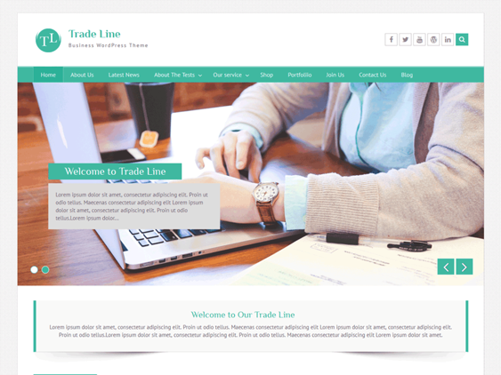 tradeline free business wordpress themes