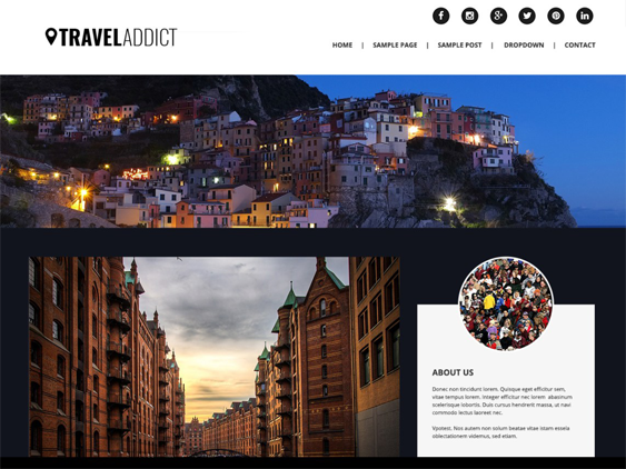 traveladdict free travel wordpress themes