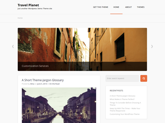free travel wordpress themes planet