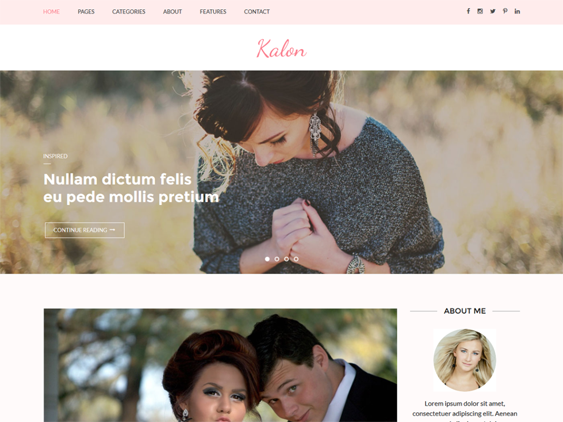 kalon free wordpress themes fashion blogs