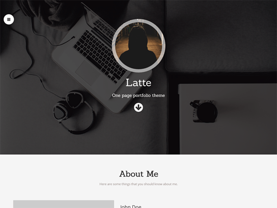 latte free parallax wordpress themes