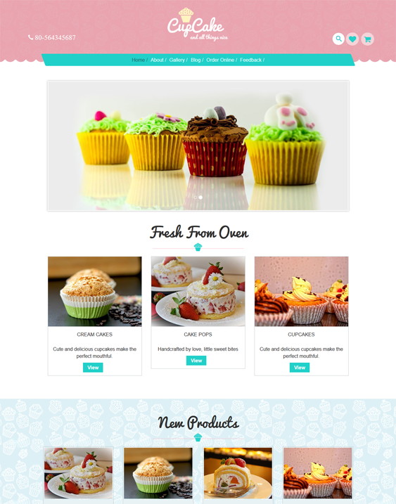cupcake restaurant wordpress themes