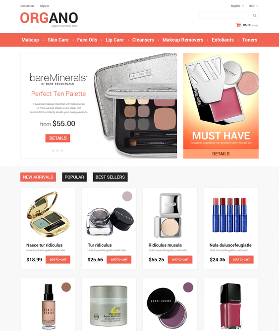 all occasions prestashop themes beauty products cosmetics make up