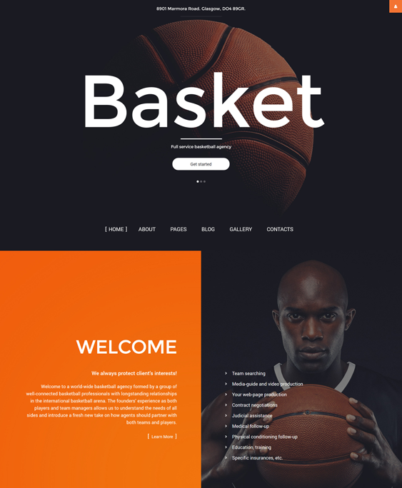basket sports joomla templates