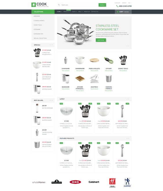 Cook responsive shopify themes