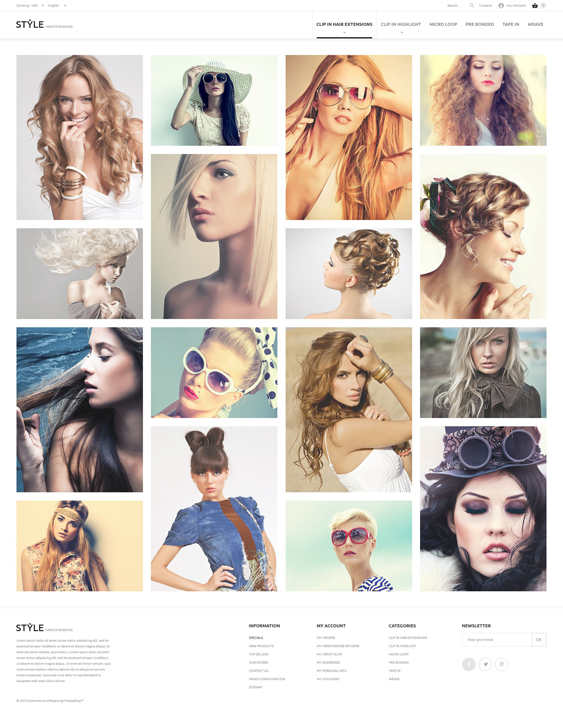hairstyle products prestashop themes