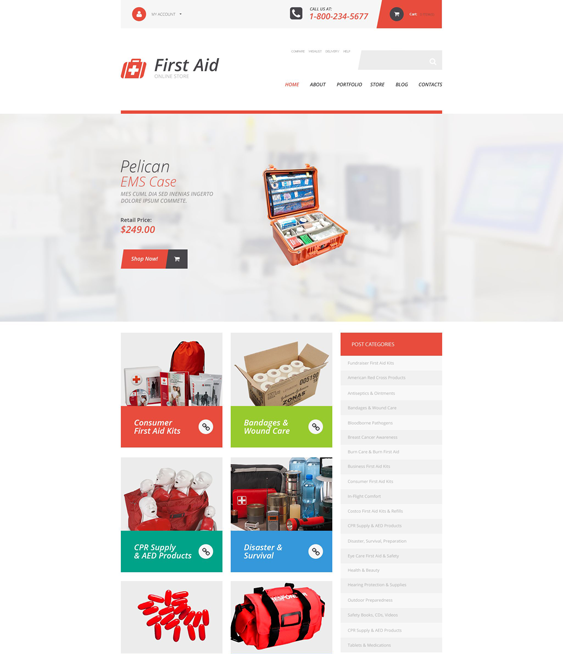 first aid medical health woocommerce themes