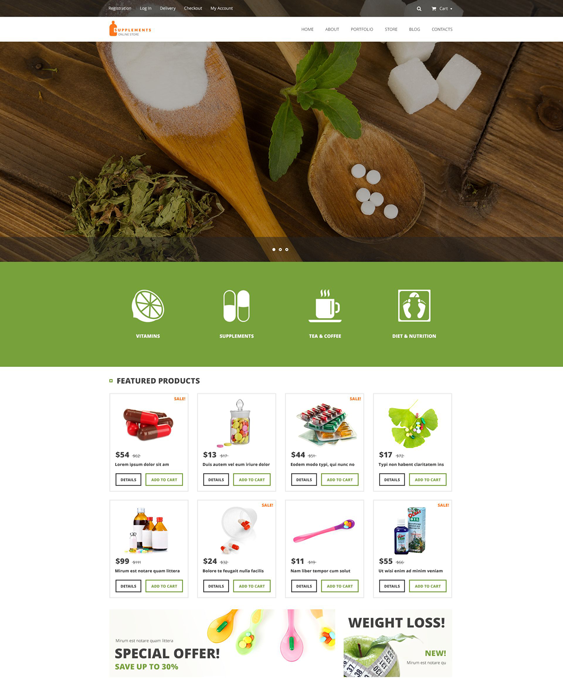 nutrition medical health woocommerce themes