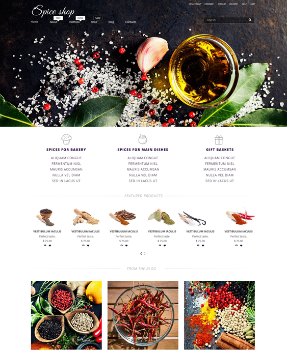 spice food drink woocommerce themes
