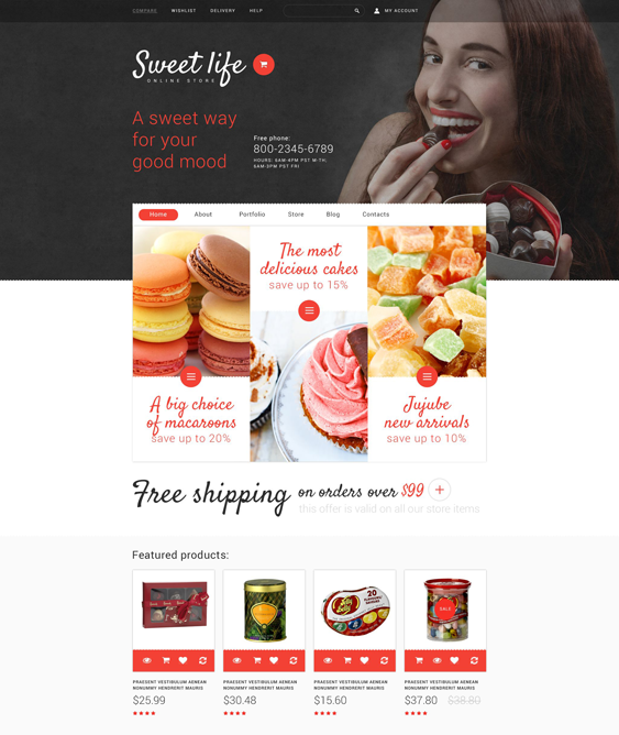 sweet food drink woocommerce themes