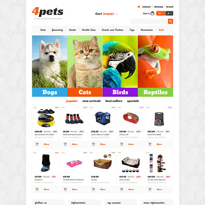 4Pets PrestaShop Theme (PrestaShop theme for pet stores) Item Picture