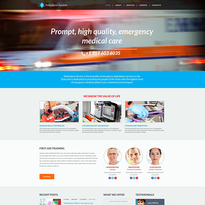 Ambulance Responsive Website Template (medical Bootstrap website template) Item Picture