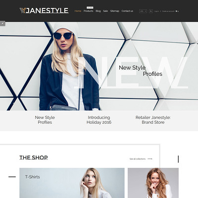 JaneStyle Shopify Theme (clean Shopify theme) Item Picture