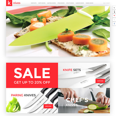 Knives PrestaShop Theme (PrestaShop theme for kitchen supplies) Item Picture